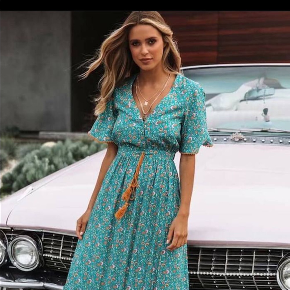 Bohemian Short Sleeve Maxi